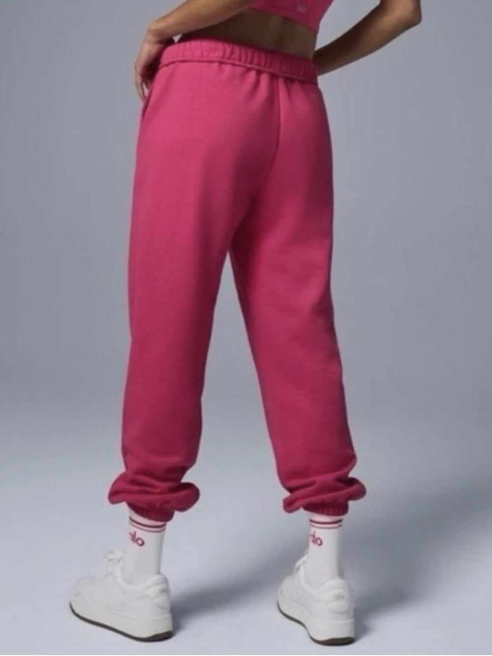 ALO Yoga Girls Fuchsia Drawstring Sweatpants - Picture 2 of 7